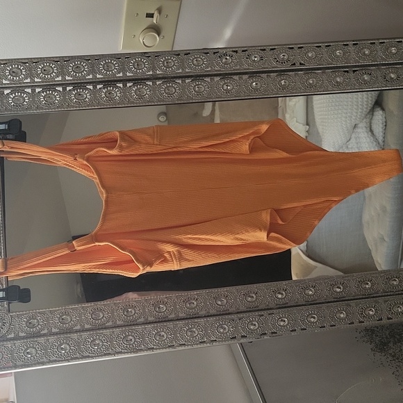 Wild Fable Orange Ribbed Bodysuit One Piece🧡 - Picture 3 of 3